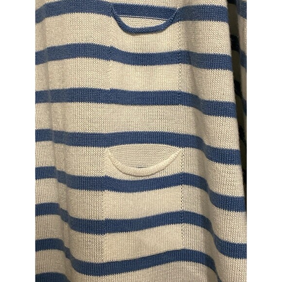 mer sea MERSEA Catalina Sweater Shirt Top One Size Stripes French Blue White GUC - Picture 4 of 16